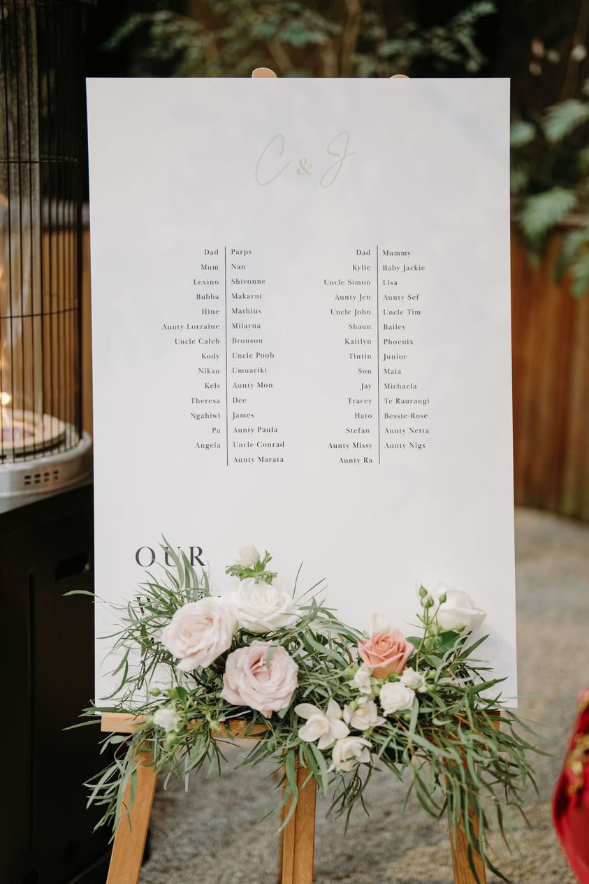 Seating chart, wedding seating chart, seating plan, wedding signage, wedding signage auckland, wedding signs, custom wedding signs, personalised wedding signage